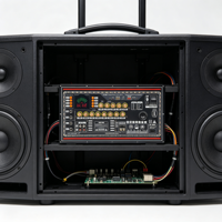 Module amplificateur audio numérique stéréo classe D avec processeur DSP pour haut-parleur et caisson de basses