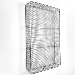 Stainless Steel Wire Food Storage Basket Welded Mesh Display Basket