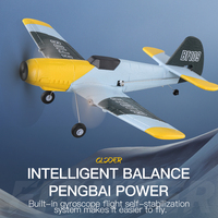 Pesawat RC Z61 2.4GHz 3CH 3-Axis Fixed-Wing Mainan Jerman Perang Dunia II Pesawat Layang Berpilot (BF109) Model Busa EPP Flyer Baterai Hobi Hadiah