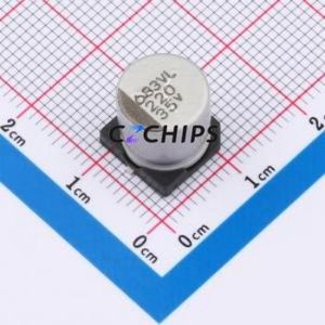 ตัวเก็บประจุอิเล็กโทรไลต์อะลูมิเนียมแบบ SMD รุ่น BLA35V220M10*10 ขนาด D10xL10 มม. 220uF 20% 35V 216mA-120Hz - Product Image 1