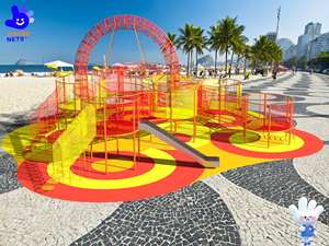 ตาข่ายเชือกแข็งแรงสีสันสดใส อุปกรณ์เล่นกลางแจ้งสำหรับโรงเรียนอนุบาล โรงเรียน แทรมโพลีน และสวนสาธารณะกีฬา - Product Image 3