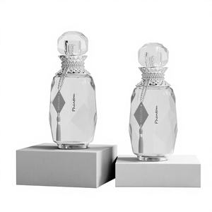 Botella de Perfume de Vidrio Vacía con Diseño Único y Elegante de Alta Calidad, Botella de Vidrio con Caja de Embalaje para Perfume - Product Image 1