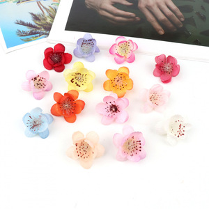 Jin Yuna - Horquilla con Flor de Melocotón Artificial de Seda, Decoración para el Cabello de Novia, Material para Manualidades - Product Image 4