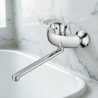 Robinet de baignoire au design classique moderne et minimaliste, avec corps principal en alliage de zinc et noyau en céramique, adapté aux salles de bain d'hôtels et d'appartements