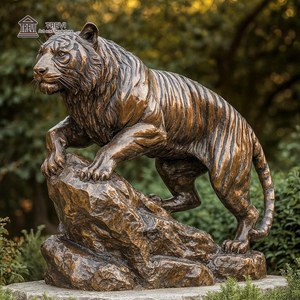 Tevi fabbrica Cast <span class=keywords><strong>di</strong></span> bronzo realistico personalizzato grande <span class=keywords><strong>tigre</strong></span> scultura e statua per la riserva naturale decorazione esterna - Product Image 2