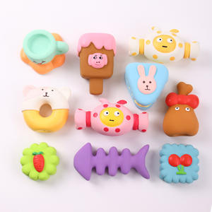 Toptan doğal lateks köpek oyuncak meyve hayvan bisküvi yumuşak kauçuk oyuncak gıcırtılı Pet çiğnemek oyuncaklar için küçük köpek - Product Image 2