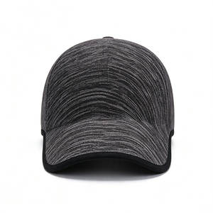 Gorra de béisbol unisex sin costuras, 100% poliéster, tela melange heather, gorra deportiva con correa trasera ajustable, transpirable, para correr, con letras. - Product Image 6
