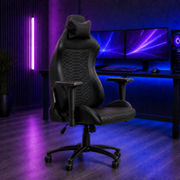 Chaise de jeu pour PC gamer, réglable, ergonomique, avec dossier haut et accoudoirs confortables, mobilier pour salle de jeux