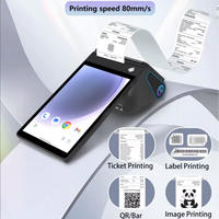 Machine POS Intelligente Z108 GMS Google Android 13 de 8 Pouces pour Restaurant avec Paiement, Imprimante NFC Intégrée 58/80, Code QR et SIM 4G