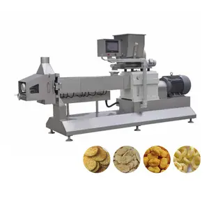 Industrial Rice Cracker Extruded Snack Rice Crispy Grain Extruder Cereales Puffing Machine Extruder
