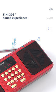 Radio FM Digital Portátil con Teclado, Altavoz Doble, Larga Duración, Antena Telescópica, para el Hogar, Personas Mayores y Uso en Exteriores - Product Image 4