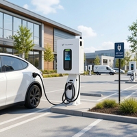 Station de recharge pour véhicules électriques DC 30 kW, chargeur intégré au sol, CCS2, OCPP1.6, OCPP2.0.1, 400 V, usage commercial