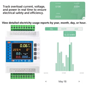 Rmshebei tuya năng lượng mét với <span class=keywords><strong>CT</strong></span> kẹp thu nhỏ bộ phận ngắt mạch 3 phase100a công tắc điện thông minh Wifi RS485 trên/dưới điện áp - Product Image 2