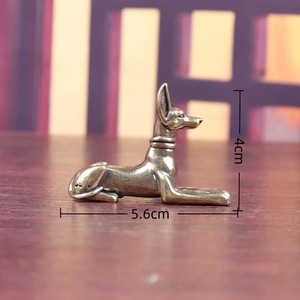Estatua Decorativa Creativa de <span class=keywords><strong>Perro</strong></span> Faraón Retro de Latón Sólido, Soporte para Bolígrafos, Adorno para Sala de Estar, Escritorio, Mascota de Té, Decoración del Hogar - Product Image 5