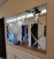 Miroir mural décoratif de haute qualité, meilleur choix pour les murs, miroir diamant, fabrication chinoise, 4, 5, 6, 8 mm