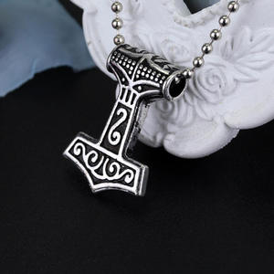 ZRM Collana con Ciondolo Martello di Thor Mjolnir in Lega di Zinco, Amuleto Vichingo Vintage Unisex, <span class=keywords><strong>Gioielli</strong></span> <span class=keywords><strong>Vichinghi</strong></span> - Product Image 5