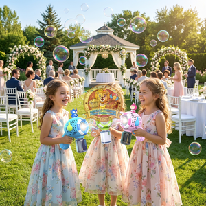 パーティーグッズ バブルガン 卸売 クルミ 動物石鹸おもちゃ 子供用 電動バブルガン ライト付き 自動 ウェディングトイ - Product Image 4