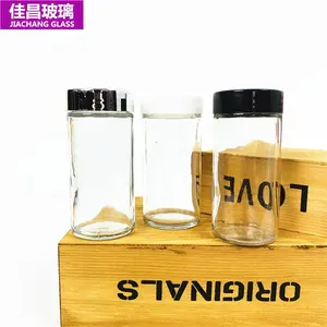 Botellas de vidrio personalizadas para especias, frasco de especias, agitador de pimienta, agitador de sal, 80ml