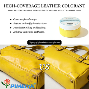 Colorante de Cuero Premium Amarillo Limón para Recoloración y Retoque Eficaz en Cuero Brillante, Pasta Correctora de <span class=keywords><strong>Color</strong></span> de Cuero - Product Image 3