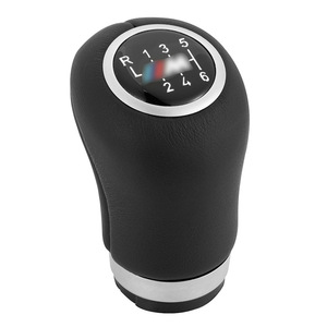 Poignée de levier de vitesses BMW 5/6 vitesses en cuir avec logo M, ergonomique, pour boîte de vitesses manuelle - Product Image 1