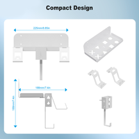 Support mural pour console de jeu, support pour accessoires PS5 Slim, support pour manette, support pour casque, support de rangement