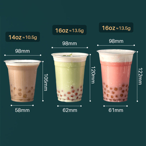 Vasos de plástico PET transparente de 7-24oz con tapas de cúpula para fiestas Cupcake Helado Bebidas frías Vasos de postre de cristal - Product Image 3