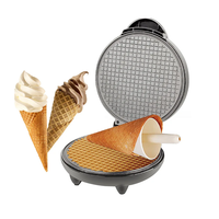 Machine Commerciale Électrique Professionnelle pour Gaufrettes, Cornets de Glace, et Roulés aux Œufs, à Plaque Simple