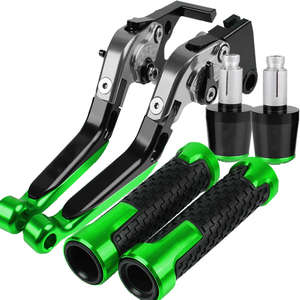 Pour KAWASAKI <span class=keywords><strong>ZX9R</strong></span> <span class=keywords><strong>2000</strong></span> - 2003 2002 2001 levier d'embrayage de frein pliant de moto 22mm bouton guidon poignée fin - Product Image 2