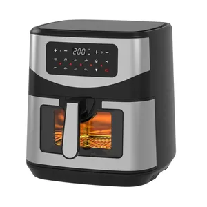 Nồi Chiên Điện dầu miễn phí Thông Minh Kỹ thuật số Nồi chiên không khí nhà máy bán buôn 9.2l đen biểu tượng tùy chỉnh LCD hiển thị hộp màu + hộp carton - Product Image 5
