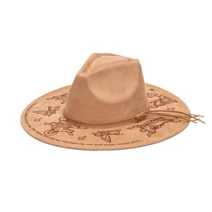 Nouveau Chapeau Fedora Unisexe en Daim Végan à Large Bord en Forme <span class=keywords><strong>de</strong></span> Flèche, Effet Brûlé au Laser, pour la Société <span class=keywords><strong>Jésus</strong></span>-Christ et l'Église - Product Image 5