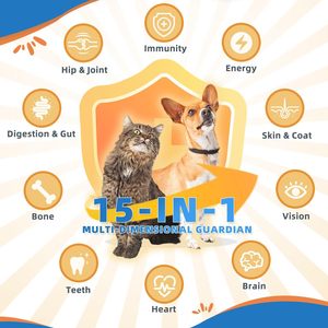 Private Label Pet Multivitamin Powder 15-in-1 Fast Absorption Safe 100% Natural Ingredients Support Digestive Health Joint Bone - Product Image 2