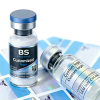 Étiquettes autocollantes en PET, BOPP, PVC, PE, vinyle pour logo, flacons de 2 ml, 3 ml, 5 ml, emballages de peptides