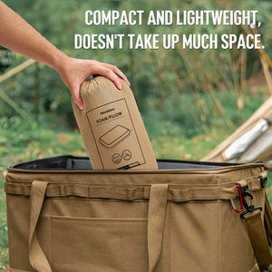 Oreiller en mousse à mémoire de forme douce et à récupération lente pour le camping en plein air, les voyages, soutien cervical portable pour la pause déjeuner - Product Image 5