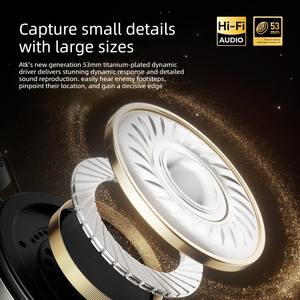 <span class=keywords><strong>Casque</strong></span> de jeu <span class=keywords><strong>sans</strong></span> fil ATK Neptune N9 Ultra, quatre modes, 2.4G, filaire, avec suppression du bruit et <span class=keywords><strong>micro</strong></span> pour les joueurs - Product Image 3