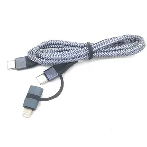 3A type c and iP cable 2 in 1 fast charging cable