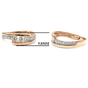 KOK-Conception de mariée bien-aimée, livraison rapide, or rose 18 carats, bijoux en diamant naturel de bonne qualité, bagues de mariage simples pour femmes - Product Image 4