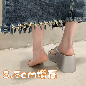 Flip Flop Summer High Quality Thick Sole Thong Spring Shoes Women's Wedge Platform Sandals - Product Image 4