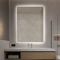 Miroir intelligent LED moderne de luxe Badezimmer Spiegel Miroir sans cadre de maquillage mural à capteur tactile pour la maison et l'hôtel