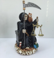 Statue en résine religieuse de la Sainte-Mort Santa Muerte à sept pouvoirs