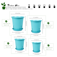 Pot de fleurs rond en plastique vert durable pour la décoration de jardin, idéal pour le contrôle des racines des plantes et la culture des roses (type gallon)