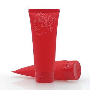 Tubo de Plástico PE Reciclable al por Mayor con Tapa Abatible, 50g 60g 100g 120g, Rojo, para Lociones Corporales y Faciales, para Cuidado Personal de la Piel y Cosméticos - Product Image 6