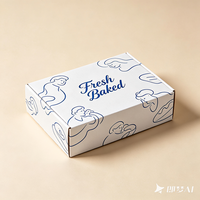 Boîte en carton blanc personnalisée en gros, production en 72h, recyclable, pour l'expédition de produits de boulangerie