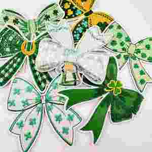 Patchs thermocollants brodés en forme de trèfle à trois feuilles sur le thème de la Saint-Patrick - Product Image 6