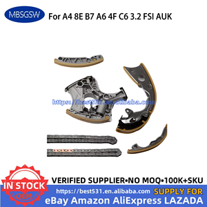 Kit catena di distribuzione parti motore Auto MBSGSW per AUDI 3.<span class=keywords><strong>2</strong></span> FSI AUK A4 B7 A6 C6 tenditore + distanziatore + catena 059109469F 06 e109217h - Product Image 3