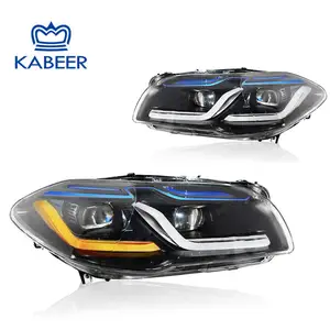 Faro LED F10 modificado para BMW 5 Series 2009-2016 F10 F18 Actualización de xenón a Faro F10 Kabeer fábrica almacén de EE. UU.