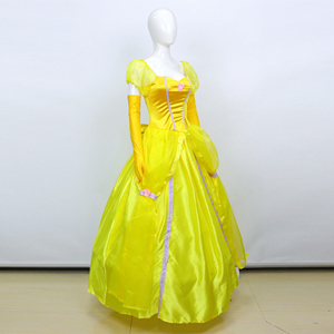 Disfraz de Halloween de La Bella y La Bestia para mujeres adultas, vestido de princesa de juego de rol, disfraces de Carnaval europeo con guantes - Product Image 4