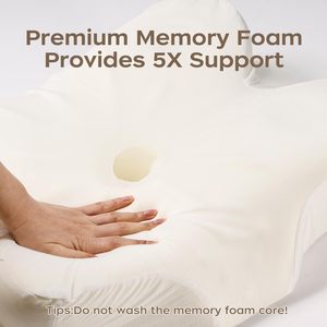 Custom Butterfly Shaped Cervical Orthopedic Smart <strong>Memory</strong> Foam Sleeping Neck Bed <strong>Memory</strong> Foam <strong>Pillow</strong> - Product Image 2