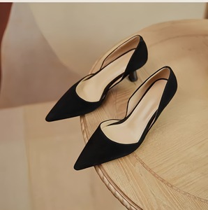Chaussures Classiques Personnalisées pour Femmes Printemps 2025 – Escarpins en Cuir Véritable de Haute Qualité, Design Tendance, Chaussures de Bureau à Talons Mi-Hauts pour Dames - Product Image 6