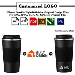 Tasse à café intelligente numérique en acier inoxydable avec affichage LED de la température, idéale pour les voyages, cadeau promotionnel d'entreprise, tasses personnalisables avec logo - Product Image 3