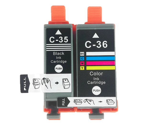 MaiGe PGI-35 BK/CMY & CLI-36C Inkjet for Cartridge Full 18-Month Warranty Compatible for PIXMA IP100 IP110 IP100B